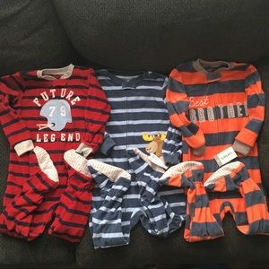 Bundle of boys 3t winter jammies